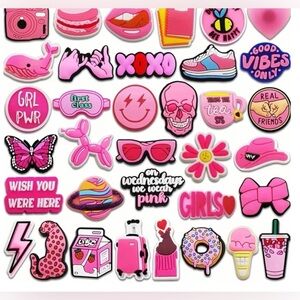 Brand New Set of 35 Shoe / Croc Charms